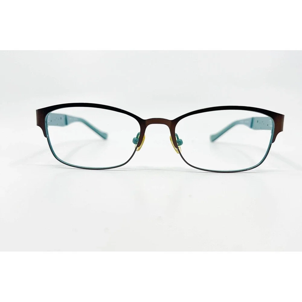 Karen Kane Eyeglasses Womens Brown Teal Fairy Moss Floral Temple 52-17-135